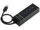 4-портовый разветвитель USB 3.0, черный
