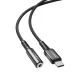 Audio pāreja Acefast C1-07 USB-C uz 3.5 mm ligzdu, 18 cm, DAC, melna