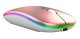 Wireless RGB LED Optical Mouse with Rechargeable Battery Bluetooth, rose gold