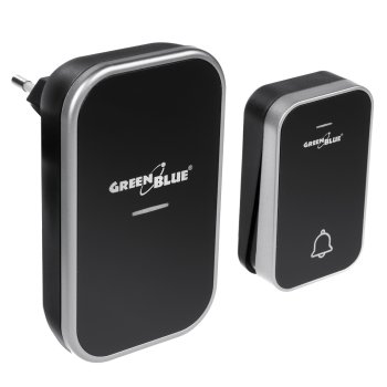 Беспроводной кинетический дверной звонок GreenBlue GB157 B, Черный