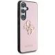 Чехол Guess Grained Big 4G Logo для Samsung Galaxy S25 розовый