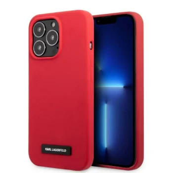 Чехол Karl Lagerfeld Silicone Plaque для iPhone 13 Pro / 13, красный