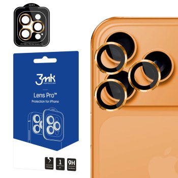 3mk Lens Protection Pro Tempered Glass iPhone 17 Pro / 17 Pro Max - Orange