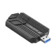 Wozinsky WAX-1800 WiFi 6 USB 3.0 bezvadu tīkla karte, divu joslu 1800 Mbps, melna