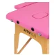 Folding Wooden Massage Table Komfort Activ Fizjo 2 Segmented, Pink