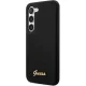 Чехол Guess для Samsung Galaxy S23 Silicone Vintage Gold Logo, черный