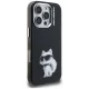 Karl Lagerfeld IML Aquarelle Choupette & Logo vāciņš iPhone 16 Pro, melns