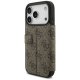 Guess iPhone 17 Pro Wallet Case Book 4G Metal Logo, Brown