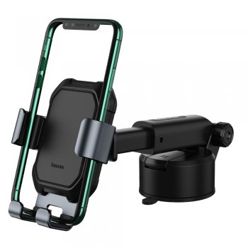 Baseus Gravity Car Mount Dashboard Windshield Phone Bracket Holder, Black | Automašīnas Telefona Turētājs