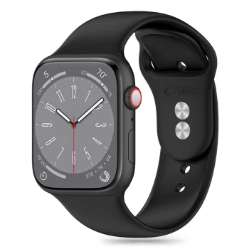 Силиконовый ремешок Tech-Protect для Apple Watch 4/5/6/7/8/9/SE (38/40/41mm) - Черный