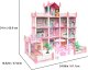 Bērnu Rotaļu Leļļu Māja ar Mēbelēm DIY Konstruktors | Kids Toy Dollhouse with Furniture Constructor