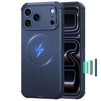 Чехол ESR Cyber Tough MagSafe для iPhone 18 Pro Max / 17 Pro Max, темно-синий