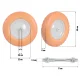 Humberg Tubeless Wheelbarrow Wheel 4.00-8, Orange & White – Durable Puncture-Proof