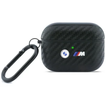 BMW Carbon Metal Logo Case for AirPods Pro 3, Black
