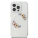 Guess iPhone 16 Pro Case IML Flowers Wreath MagSafe, Clear