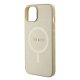 Guess iPhone 15 Plus Case Saffiano MagSafe, Gold