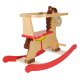 Koka Šūpuļzirgs Šūpuļzirdziņš ar Atzveltni | Wooden Rocking Horse with Backrest