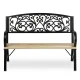 Koka dārza sols ar atzveltni 122x88,5x55,5 cm Sofotel Ivy