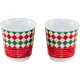 Гейзерная кофеварка Bialetti Mini Express Tricolore Damier с 2 чашками, 90 мл