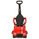 3-in-1 Kids Ride-On Push Car with Sound and Light, Red