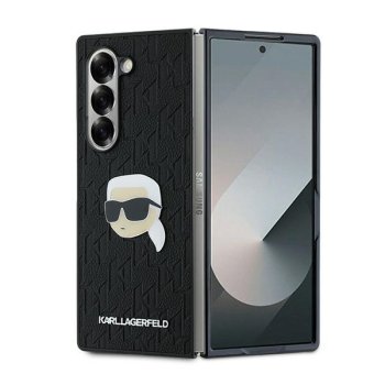 Karl Lagerfeld Saffiano Monogram Head Pin Case for Samsung Galaxy Z Fold 6, Black