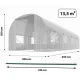 Садовая пленочная теплица Plonos 4975-B 3 x 4,5 м (13,5 м²), белая