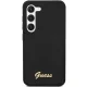 Guess Samsung Galaxy S23+ vāciņš Silicone Vintage Gold Logo, melns