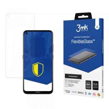 Nokia 5.4 Pretmikrobu Hibrīda Lokāms Aizsargstikls uz Visu Ekrānu | 3MK Flexible Glass Tempered Screen Protector