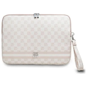 DKNY klēpjdatora vāciņš 14" Checkered Pattern Printed Stripes, rozā