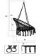 Dārza Mājas Šūpuļtīkls Šūpoles Krēsls no Pītām Virvēm, Melns | Garden Hammock Chair Swing from Braided Rope