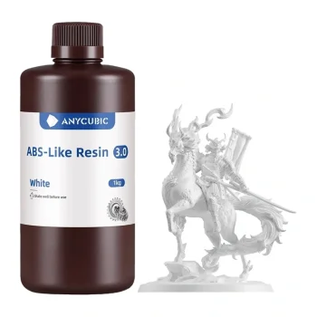 Anycubic ABS-Like Resin 3.0 3D Printing Photopolymer Resin, 1 kg, White