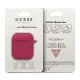 Guess Silicone Glitter AirPods maciņš, Fuchsia