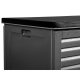 Plonos Garden Storage Box 390L Outdoor Deck Box for Cushions, Black-Grey