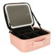 Meikapa Kosmētikas Soma Organaizers ar Spoguli un LED Gaismu, rozā | Makeup Case Bag Organaizer with LED Mirror