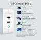 Choetech GaN 100W PD Sienas Lādētājs, 2x USB-C, Balts