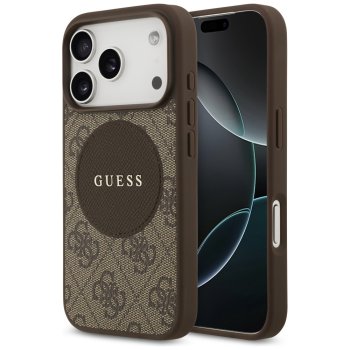 Guess iPhone 17 Pro Case 4G Circle Classic Logo MagSafe, Brown