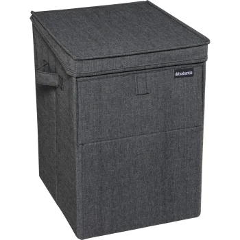 Brabantia Laundry Box 35 L Collapsible Laundry Basket Bag, Black