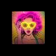 Forever Light ART LED neons POWER WOMAN, Dzeltens/Violets