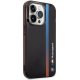 BMW iPhone 14 Pro Case Tricolor Stripe, Black