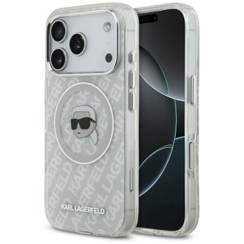 Karl Lagerfeld IML Head Logo MagSafe vāciņš iPhone 17 Pro Max - Pelēks | Phone Case Cover Gray