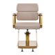 Gabbiano Porto Hairdressing Chair with Gold Base, Beige