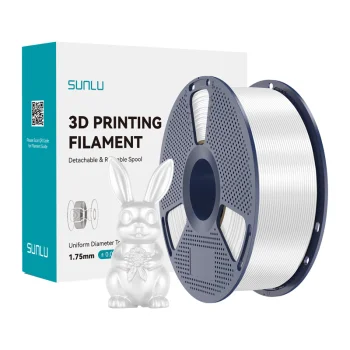 Филамент для 3D-принтера Sunlu PLA+ Silk, белый