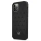 Mercedes iPhone 12 Pro Max vāciņš Leather Stars Pattern, melns