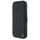 Mercedes iPhone 16 Case Leather Wood Imitation, Black