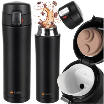 Ruhhy 25114 Leak-Proof Travel Mug, 440ml, Black
