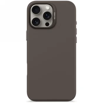 Decoded pretmikrobu silikona aizmugures vāciņš ar MagSafe iPhone 16 Pro Max – tumši brūns