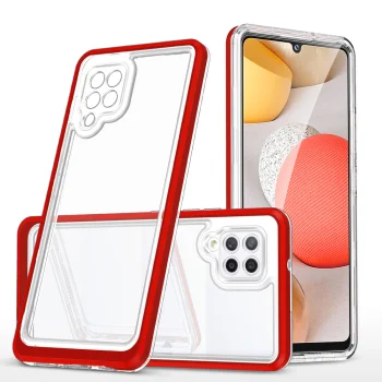 Vāciņš Samsung Galaxy A42 5G Hybrid Armor Clear 3 in 1, sarkans