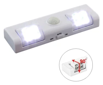 Беспроводной 8 LED светильник с датчиком движения и сумерек, белый