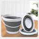 Salokāms Silikona Spainis ar Rokturi, 5L | Collapsible Foldable Silicone Bucket