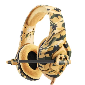 ONIKUMA K1-B spēļu austiņas (dzeltenas) | Gaming headset (Yellow)